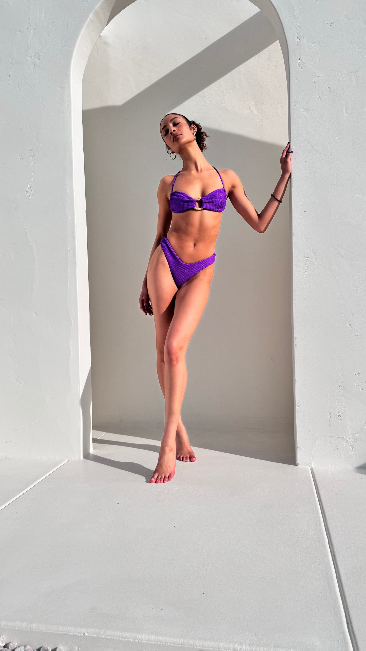 Amethyst Allium Textured Bandeau Top