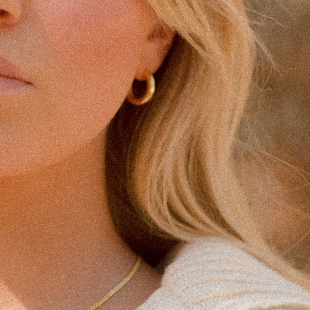 Abby Thick Gold Huggie Earrings