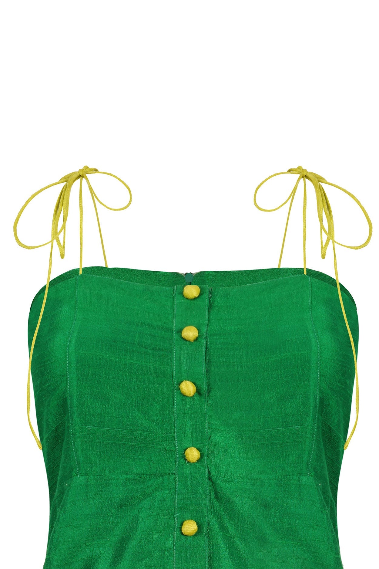 Green Marbella Silk Dress (Made-to-order)