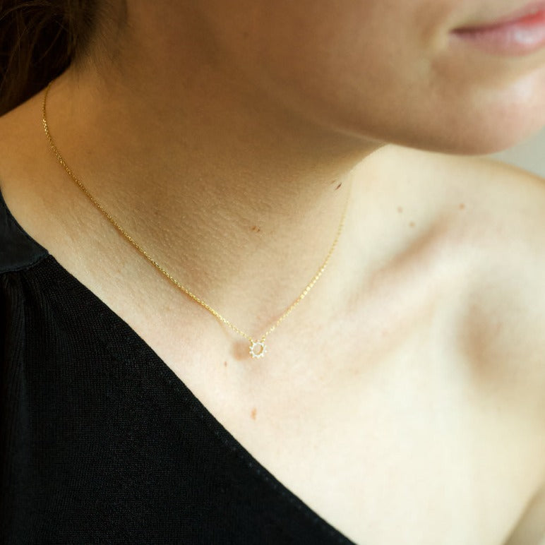 Evelyne Sun Gold Pendant Necklace