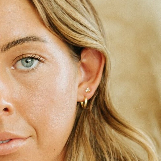 Tiny Geo Stud Earrings