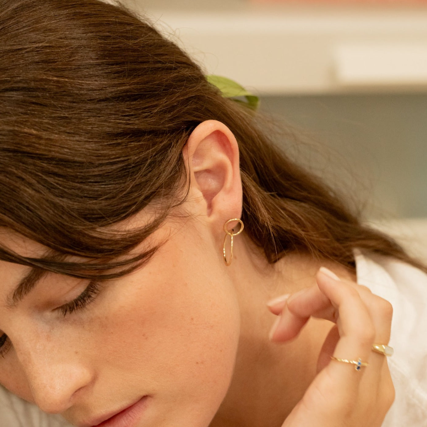 Sasha Gold Double Hoop Earring