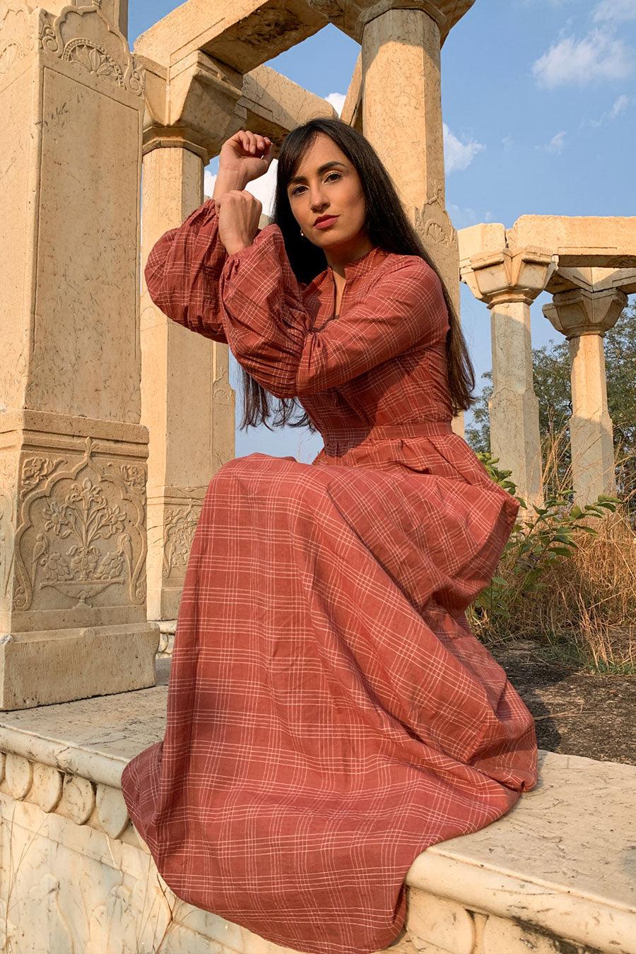 Terracota Aura Long Dress - Hess