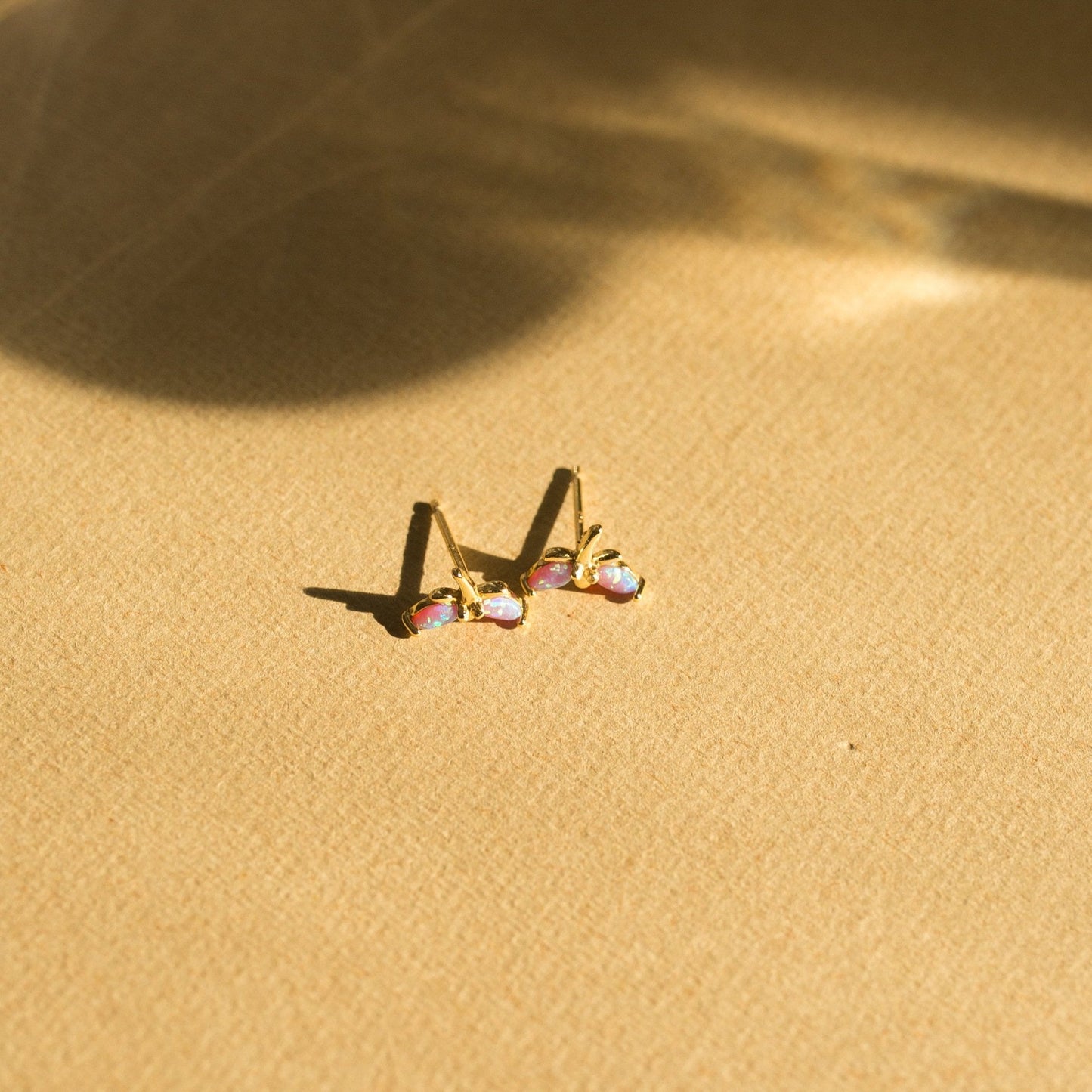 Violet Dragonfly Opal Stud Earrings