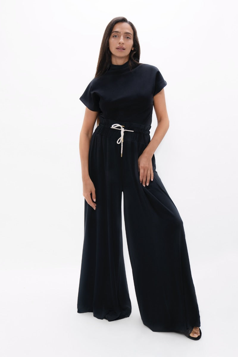 Ankara - Palazzo Jogger - Black Sand