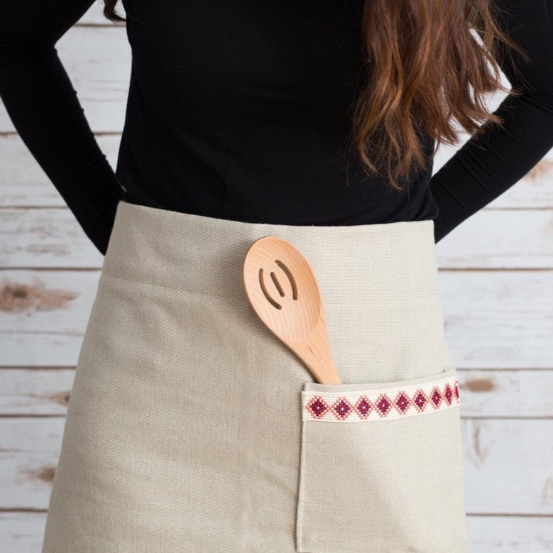 Pre-order Farah Half Apron - Cream