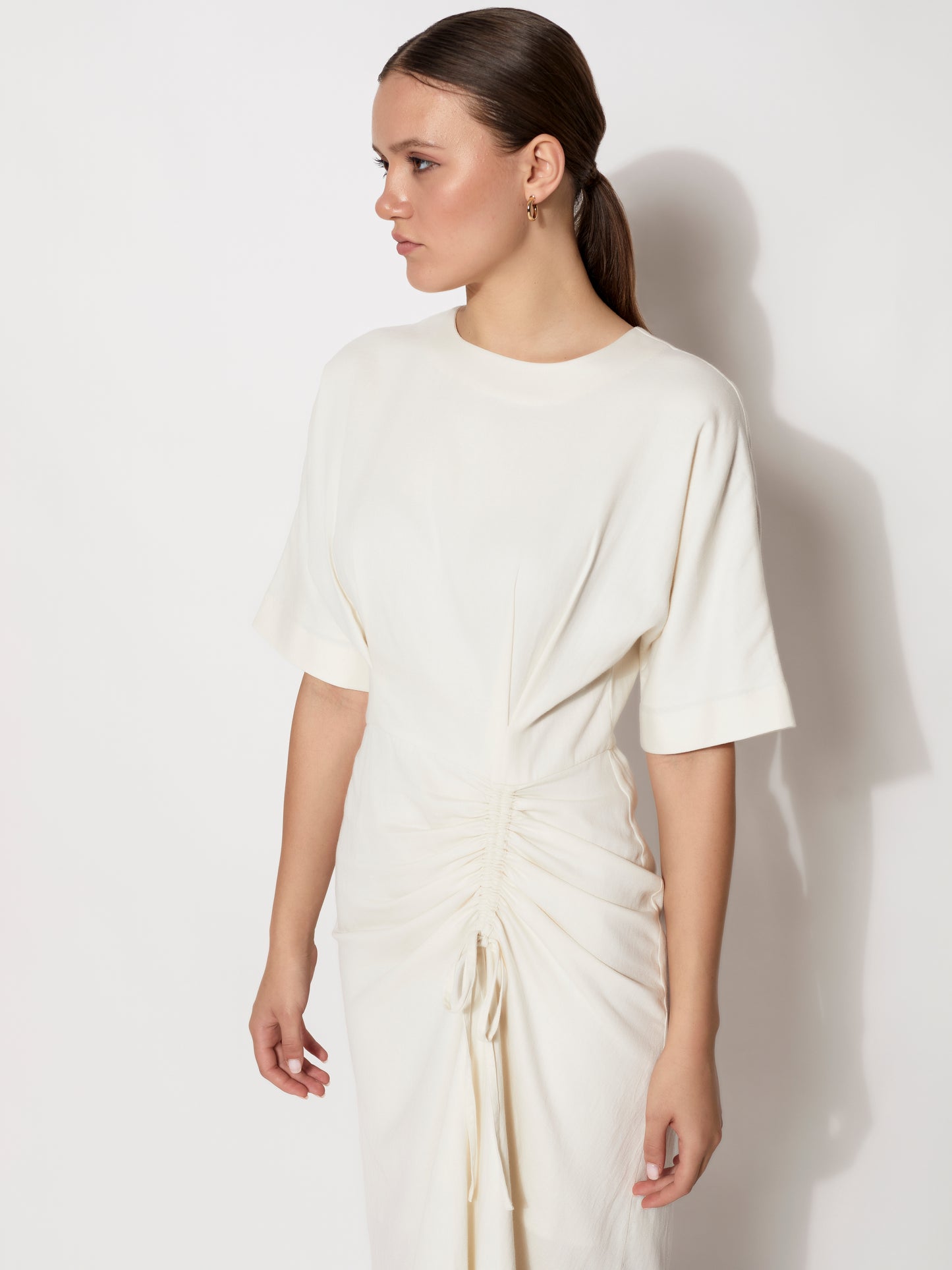 Sustainable Organic Ivy Ruched Drape Dress