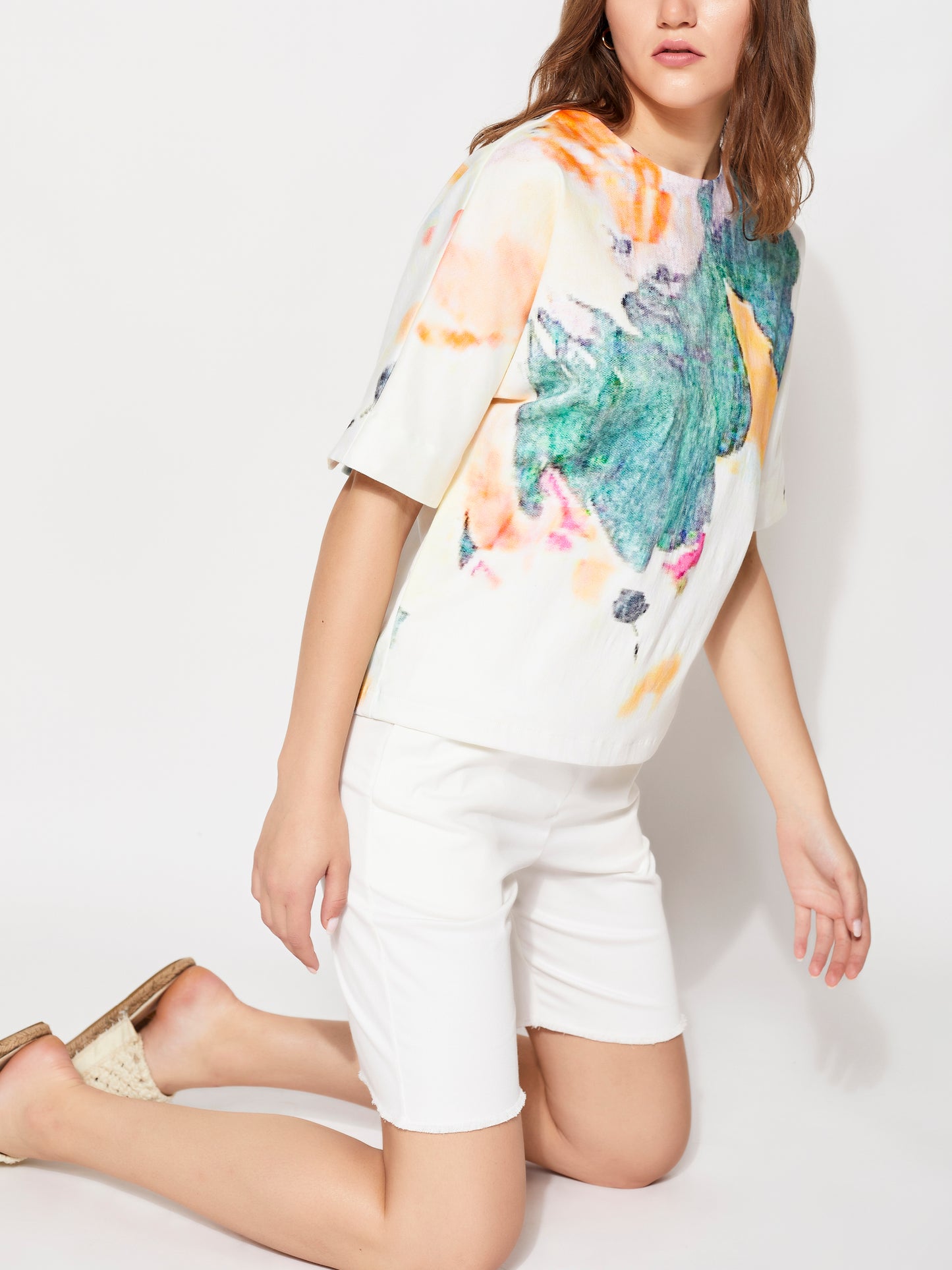 Sustainable Organic Cypress Oversized Abstract Tee