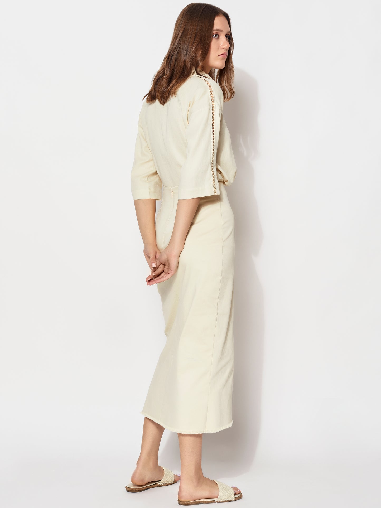 Sustainable Organic Tierra Natural High-Waist Fitted Skirt