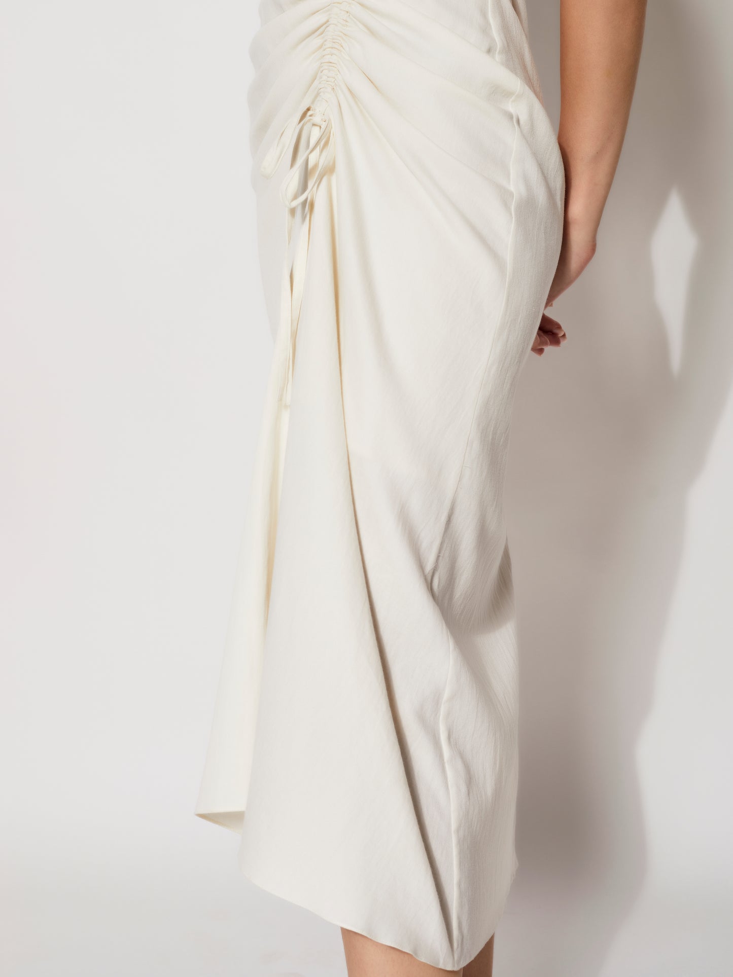Sustainable Organic Ivy Ruched Drape Dress