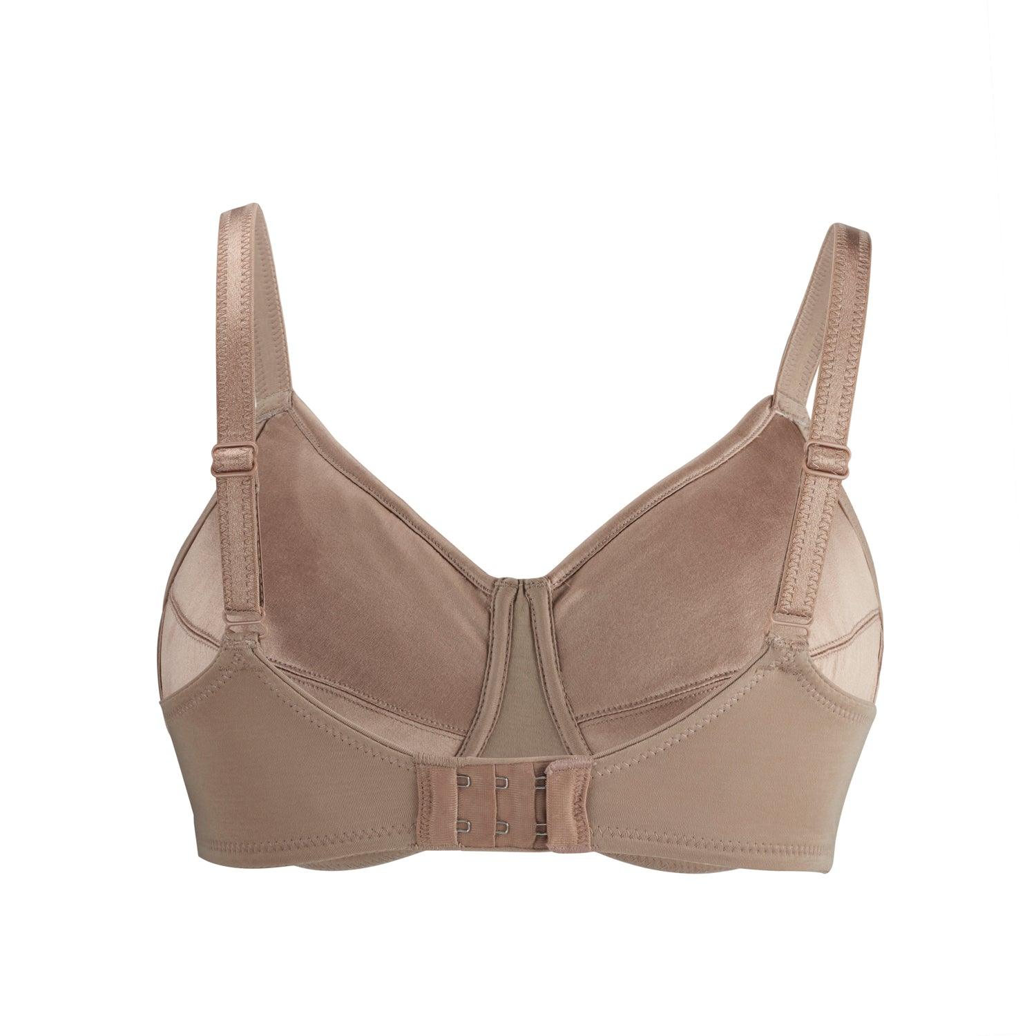 Warm Golden-Supportive Non-Wired Silk & Organic Cotton Full Cup Bra with removable paddings - Juliemay Lingerie