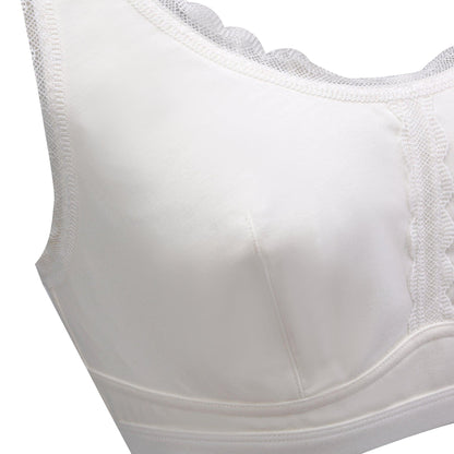 Georgia - Silk Back Support Full Coverage Wireless Organic Cotton Bra - Juliemay Lingerie