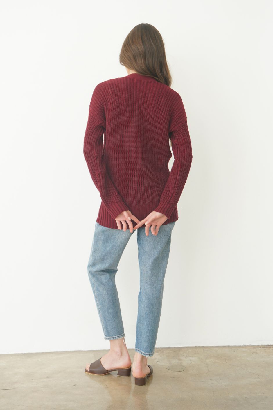 Emily Cardigan in Burgundy