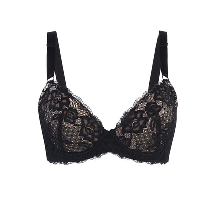 Debbie Lace Organic Cotton & Silk Plunge Bra - Juliemay Lingerie