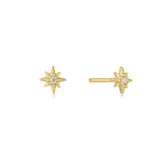 Aura Gold Star Stud Earrings