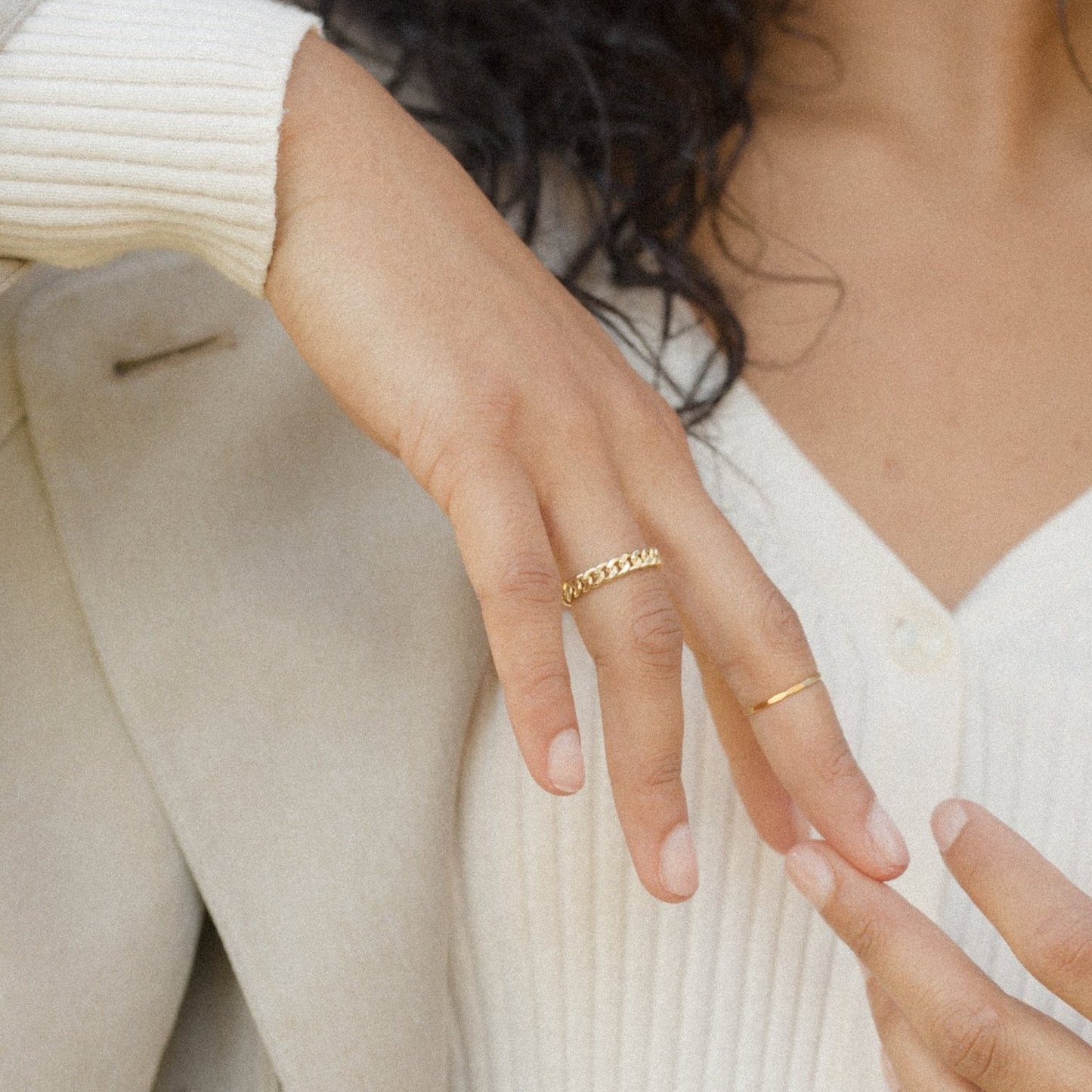 Brooklyn Gold Chain Link Ring