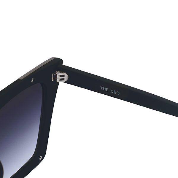The CEO - Black Faded Black Lens Cateye Sunglasses
