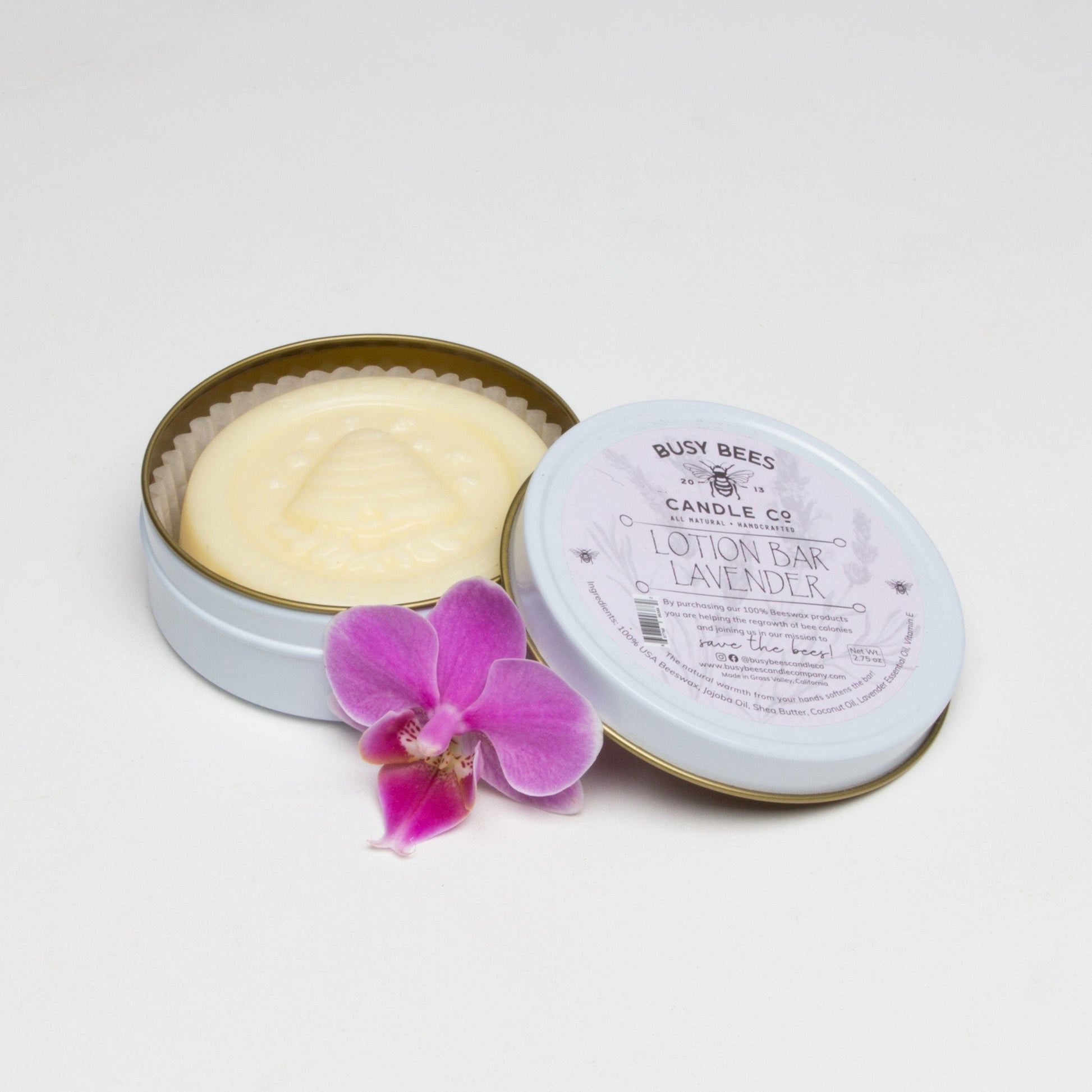 Lavender lotion bar + tin