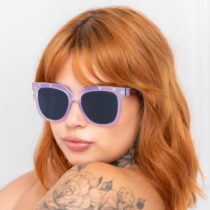 Coco - Lilac Wayfarer Sunglasses