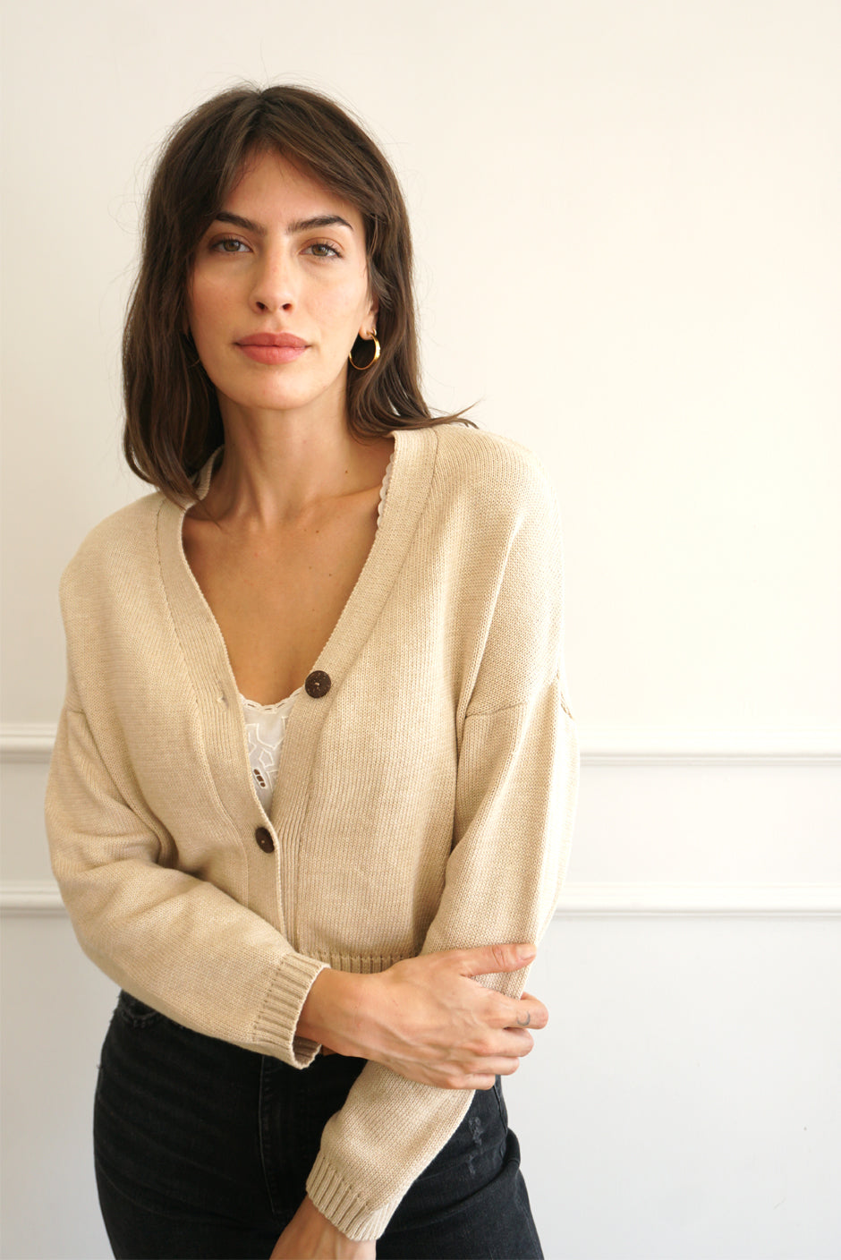 Diana Cardigan in Sand