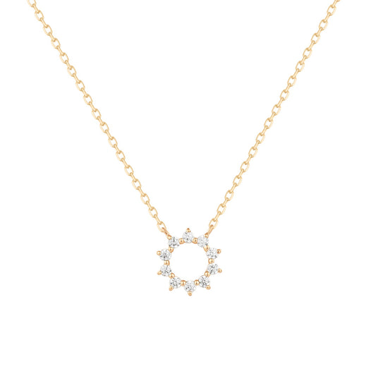 Evelyne Sun Gold Pendant Necklace