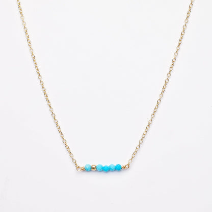 Gold Turquoise Bar Necklace