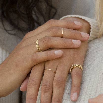 Hammered Gold Stacking Ring