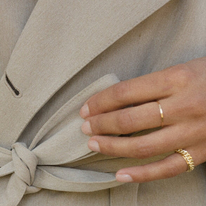 Hammered Gold Stacking Ring