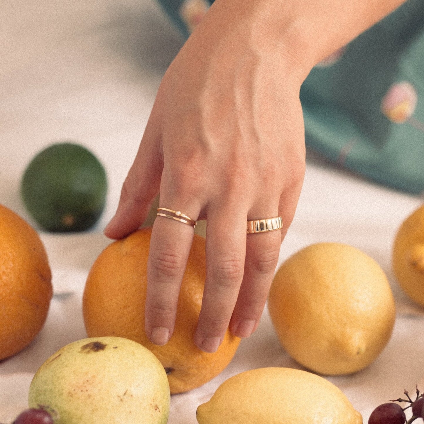 Hammered Gold Stacking Ring