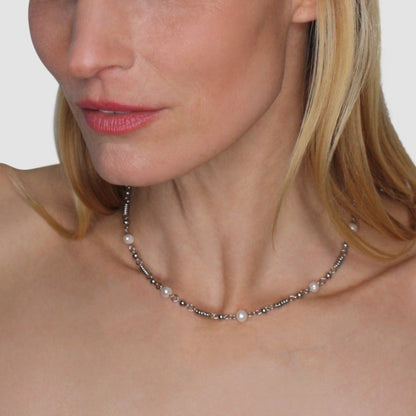 Timeless Silver Pearl Necklace