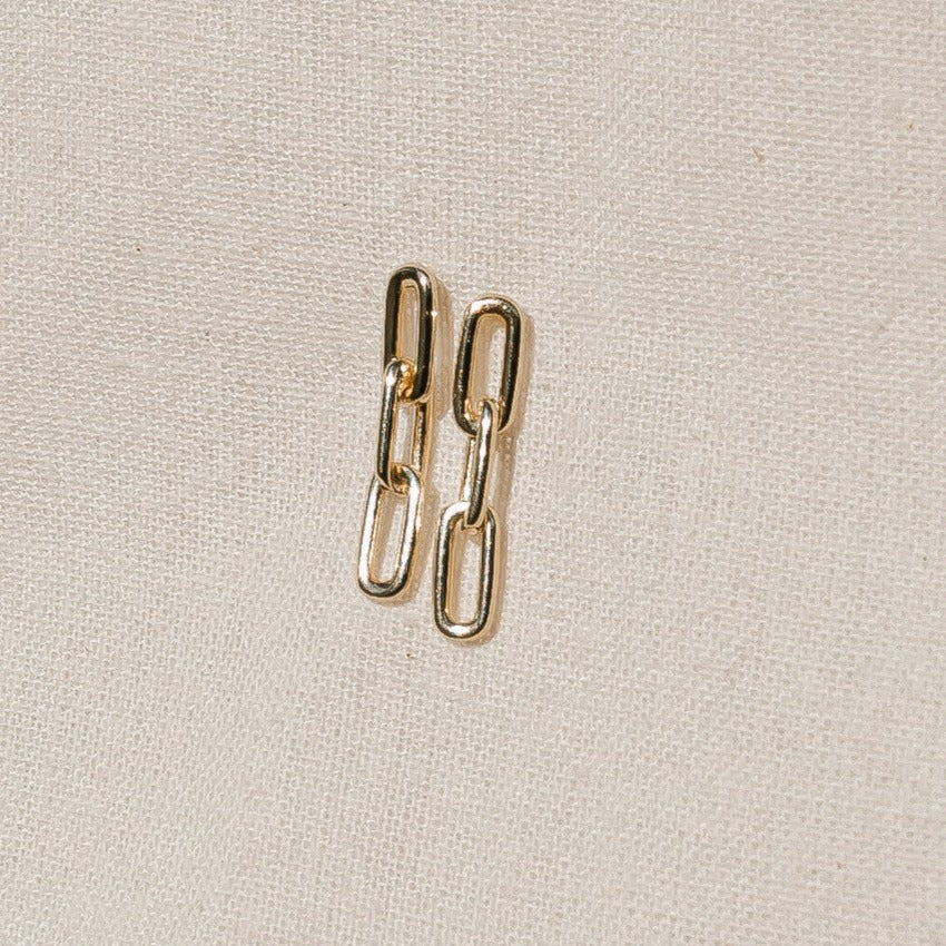 Isra 14k Gold Chain Post Earrings