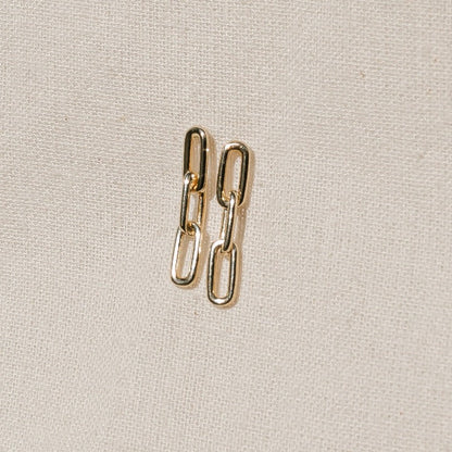 Isra 14k Gold Chain Post Earrings