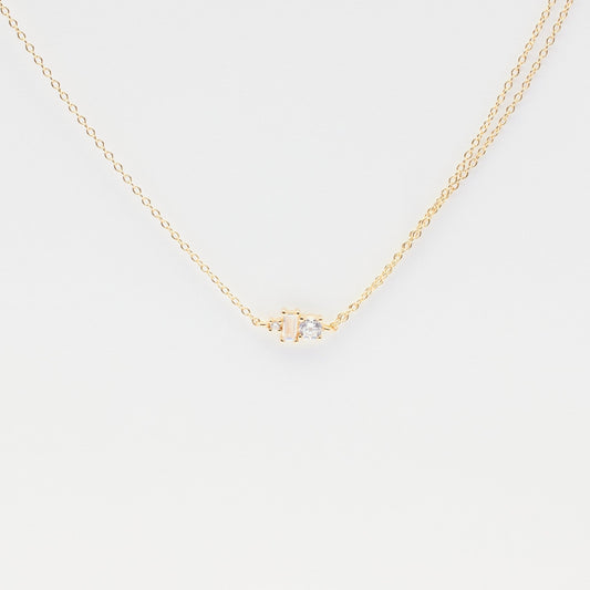 Josephine Double Gold Chain Necklace