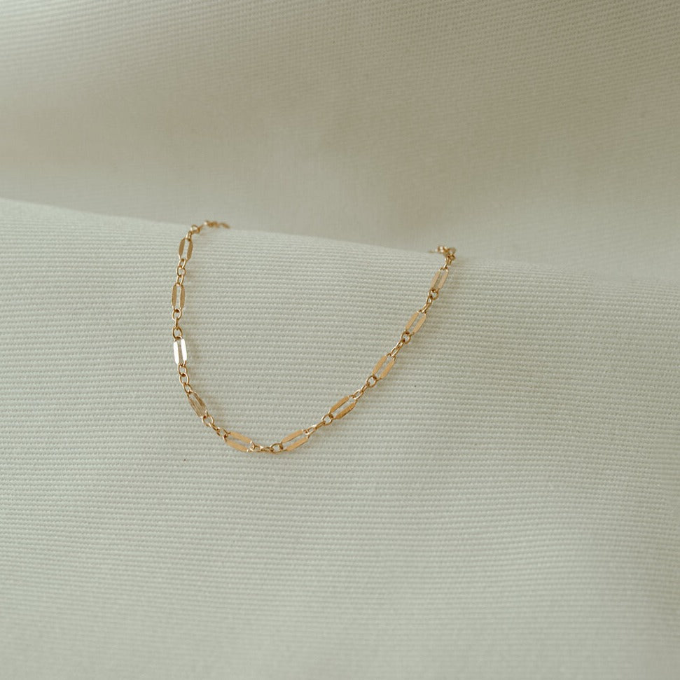 Luna Sequin Gold Chain Choker Necklace