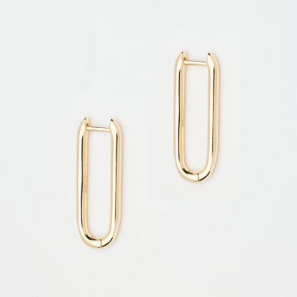 Lyla Gold Oval Hoop Earrings