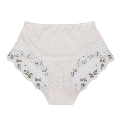 Nova - High Waisted Silk & Organic Cotton Full Brief - Juliemay Lingerie