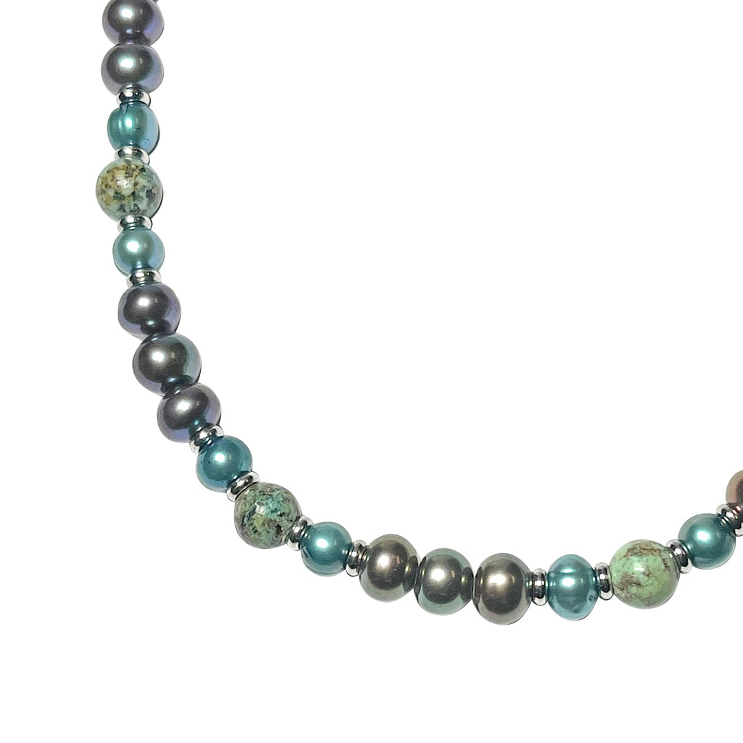 Gemstone Pearl Necklace