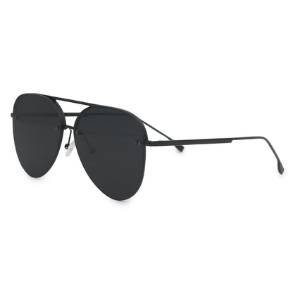 Smaller Megan 2 - Black Metal Aviator Sunglasses