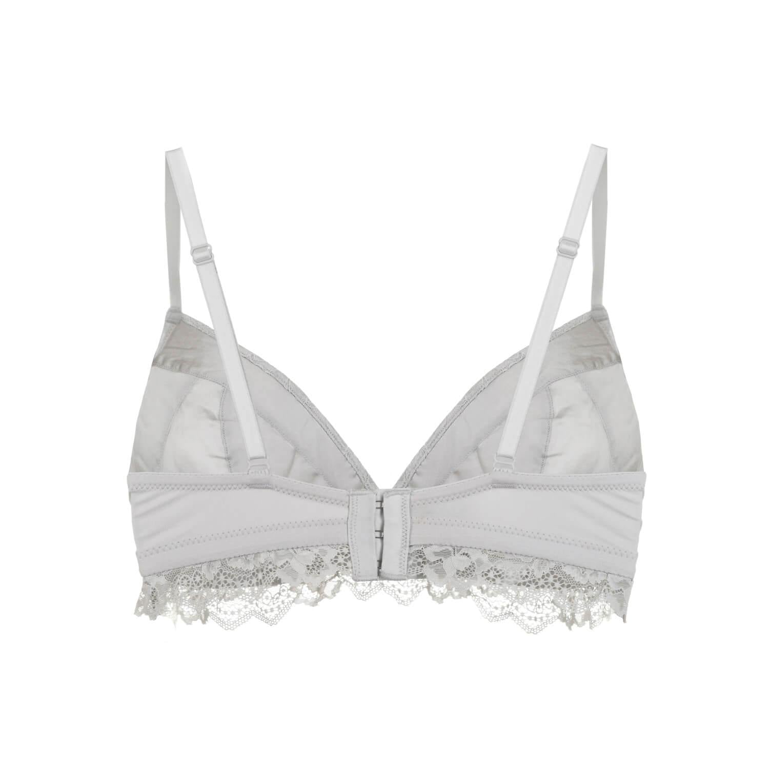 Mist - Silk & Organic Cotton Supportive Plunge Bra - Juliemay Lingerie