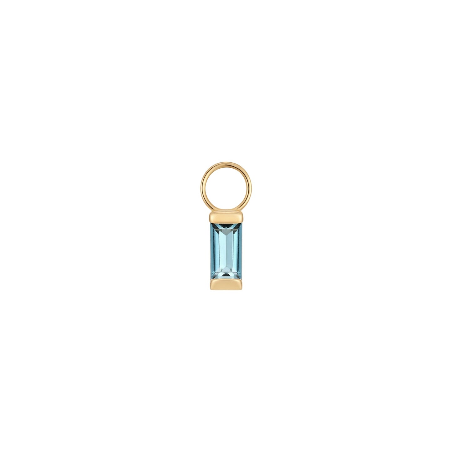 Misty Baguette Stone Gold Earring Charm