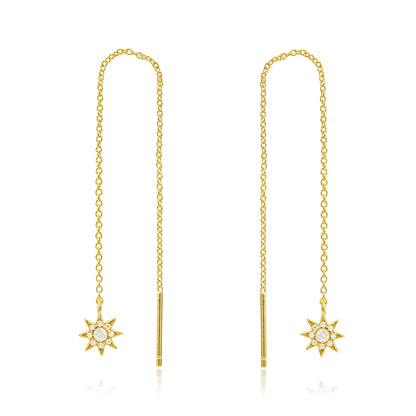 Ingrid Star Gold Threader Earrings