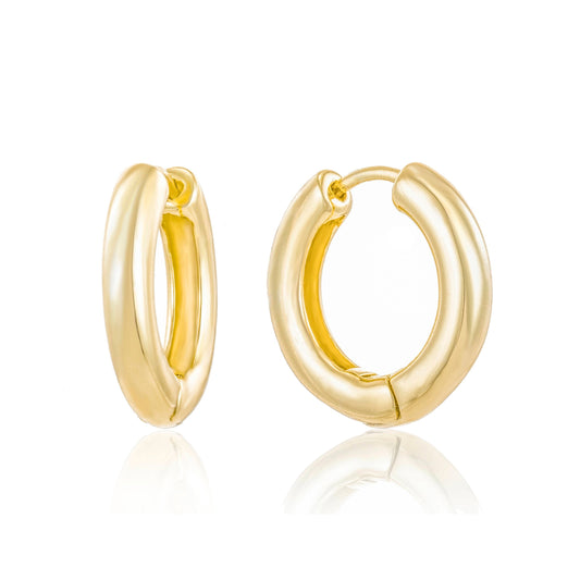 Abby Thick Gold Huggie Earrings