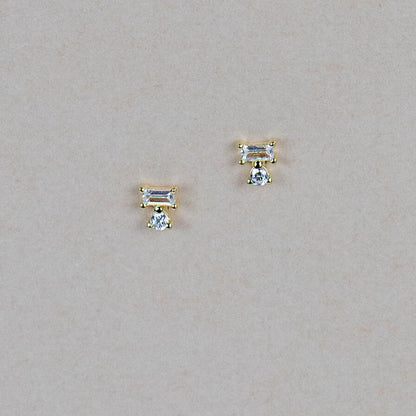 Tiny Geo Stud Earrings