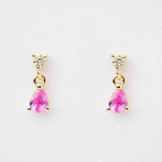 Rosa Tiny Gemstone Drop Earrings