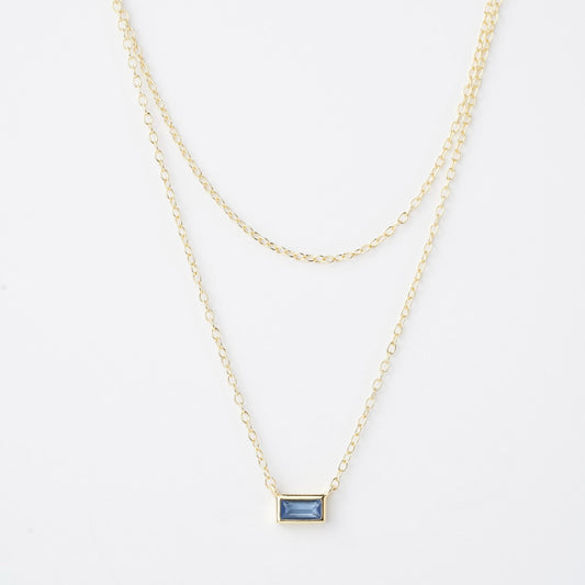 Misty Grey CZ Layered Chain Necklace