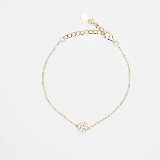Gold Chain Daisy Bracelet