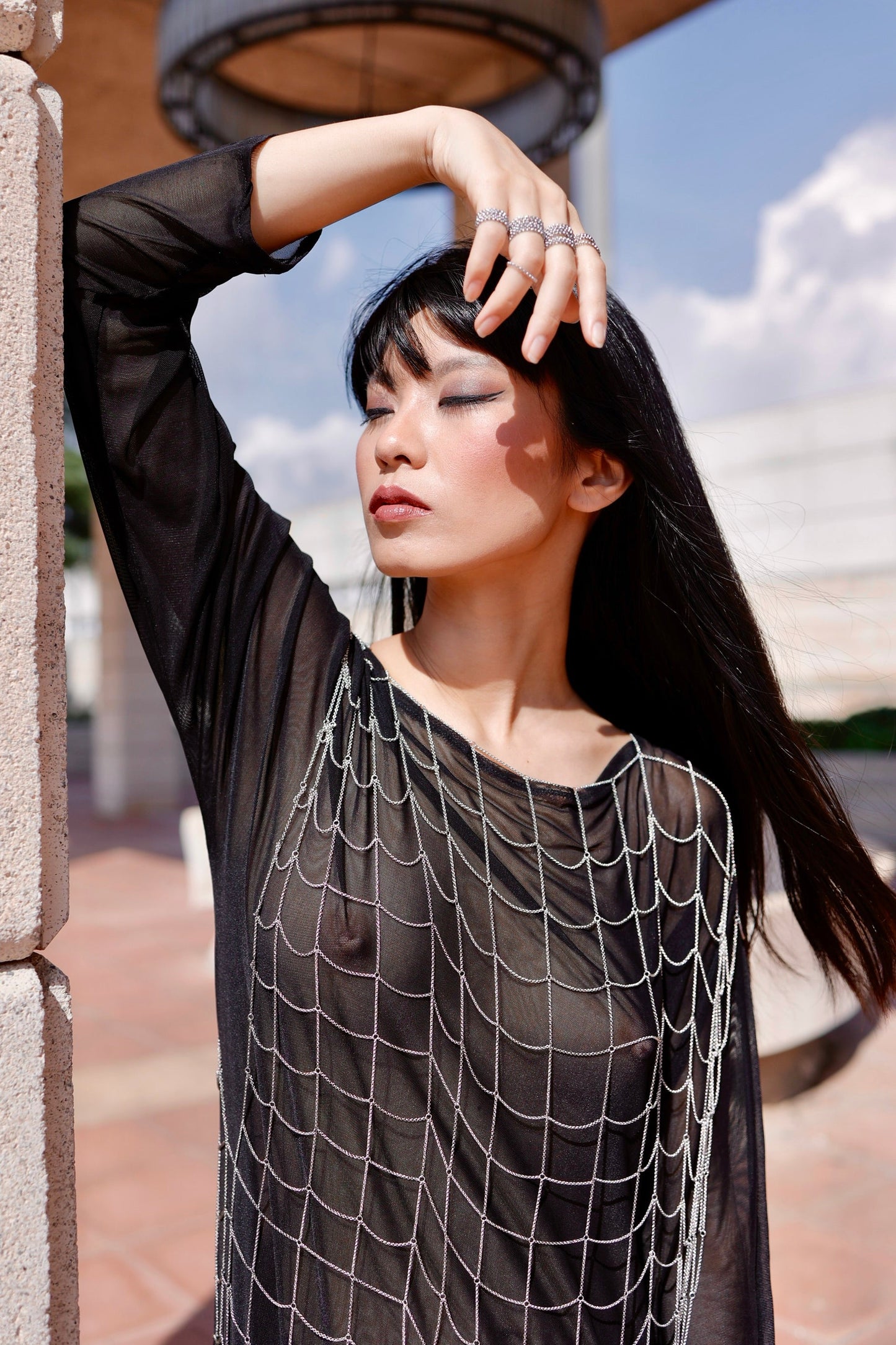 Caged Chain Top