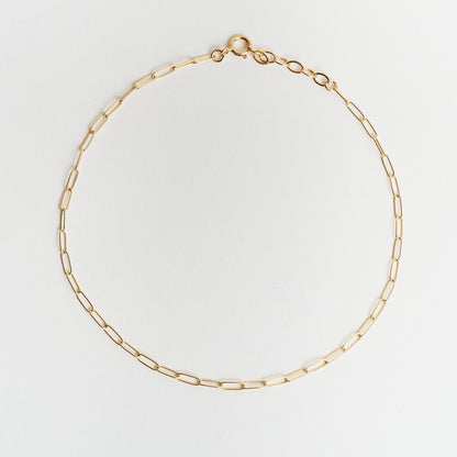 Square Link Gold Anklet