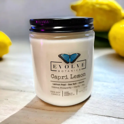 Wood Wick Gemstone Soy Candle - Capri Lemon (Citrine)