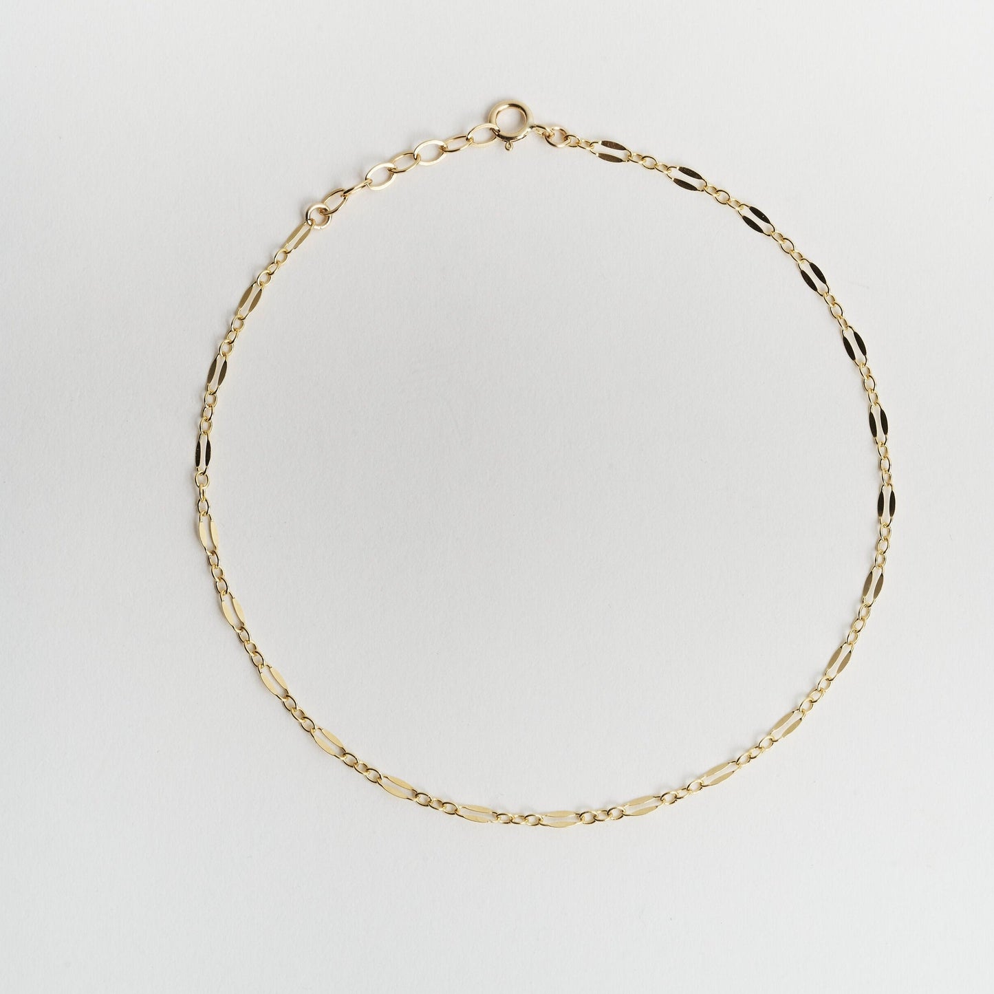 Luna Sequin Gold Chain Anklet